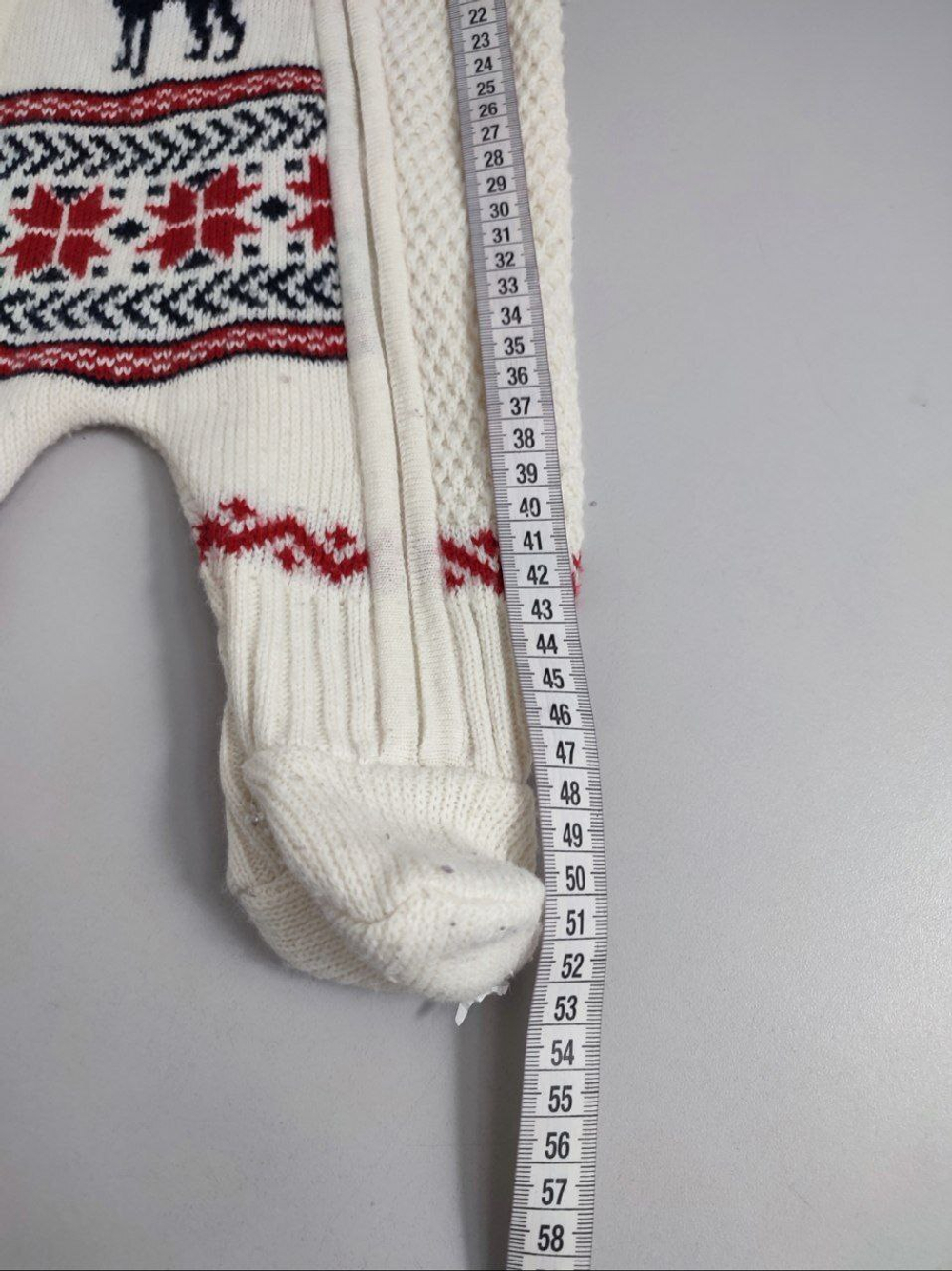 Комбинезон вязаный на 1-2 месяца