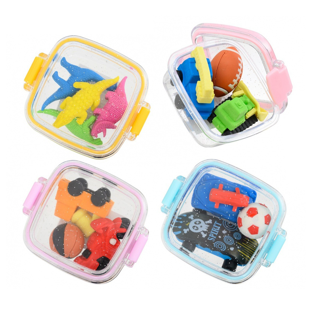 Ластик Qihao, фигурный, разборный, серия "Транспорт", объемный цветной корпус, в пластиковом контейнере