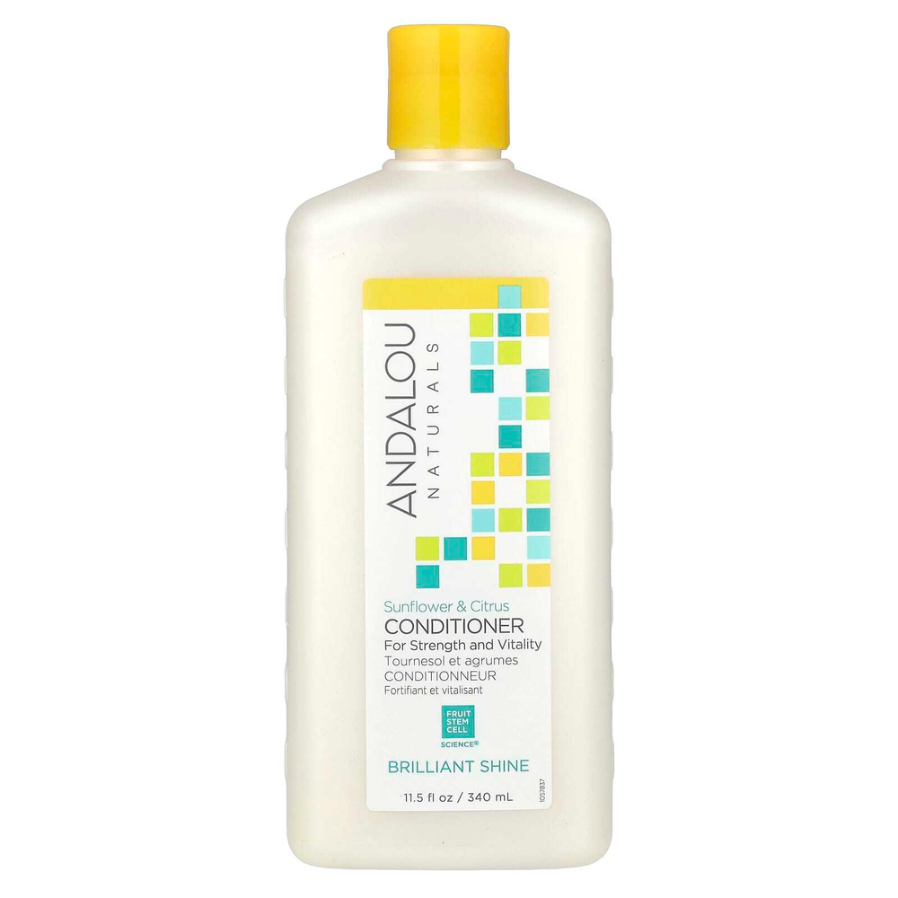 Andalou Naturals, Кондиционер, для сияющего блеска, подсолнечника и цитрусовых, для силы и жизненной силы, 340 мл (11,5 жидк. Унции)