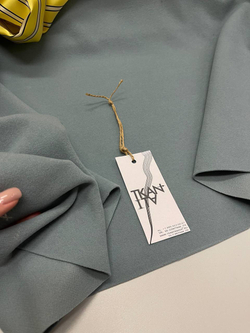 Пальтовая однотонная шерсть с кашемиром (Alta Moda, 85%шерсть/15%кашемир, Сизый шалфей, 560 гр/м2, 146)