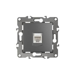 Розетка ЭРА Серия 12 12-3107-12 информационная RJ45 IP20 графит | Эра 12