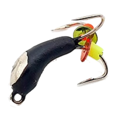 Мормышка вольфрам Volfram37 Чёртик Банан с коронкой d-3.0мм 0.7г (125) 1шт  Серебро