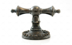 Ручка латунная каминная Крест симметричная с бисером