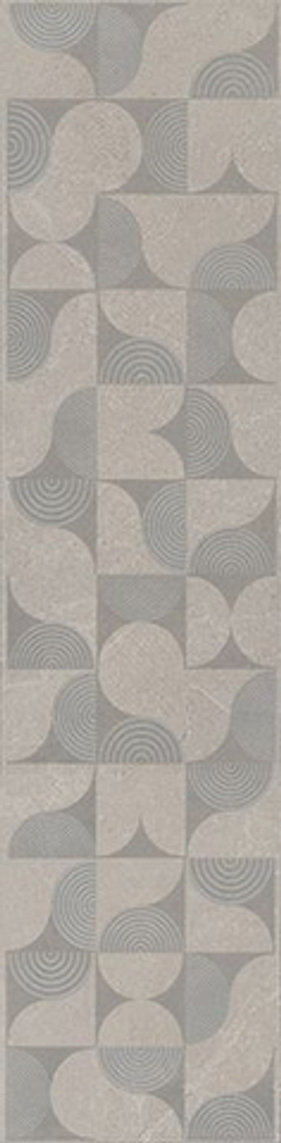 Бордюр Авенида серый светлый матовый обрезной (AZ/B005/11232R)