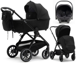Коляска Agex Prima Pro 3 в 1 с автокреслом i-Team Black APP626 Black (Черный)