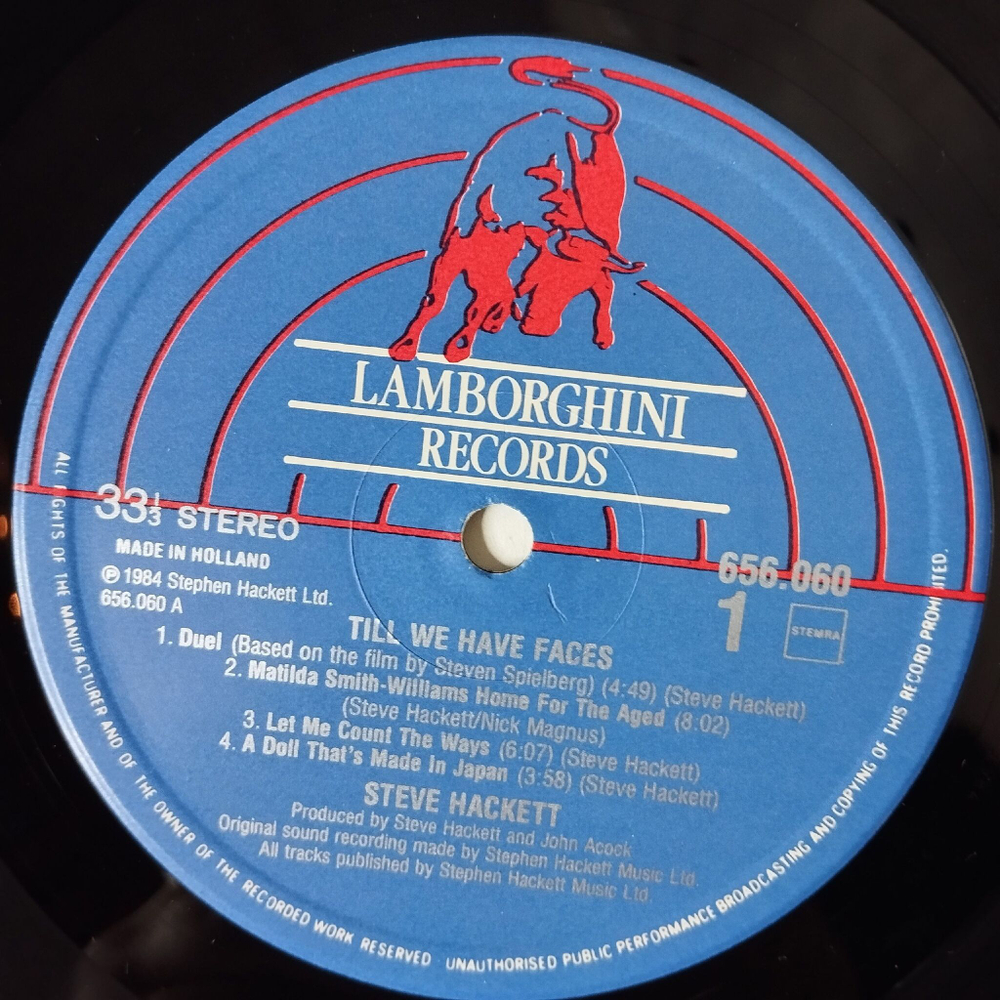 Винтажная виниловая пластинка LP Steve Hackett Till We Have Faces (Holland 1984)