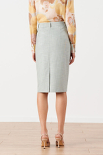 4877 Юбка женская (серо-зеленый)