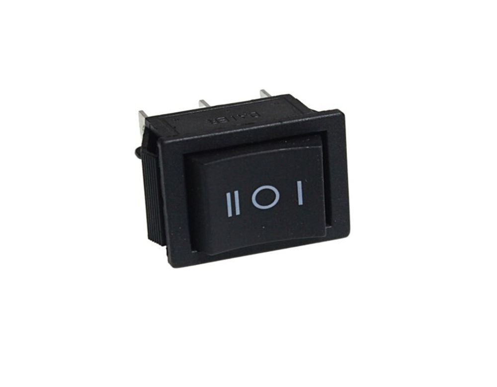 Клавиша 250V ON-OFF 16А 6 конт. с нейтралью черная (Nord Yada)