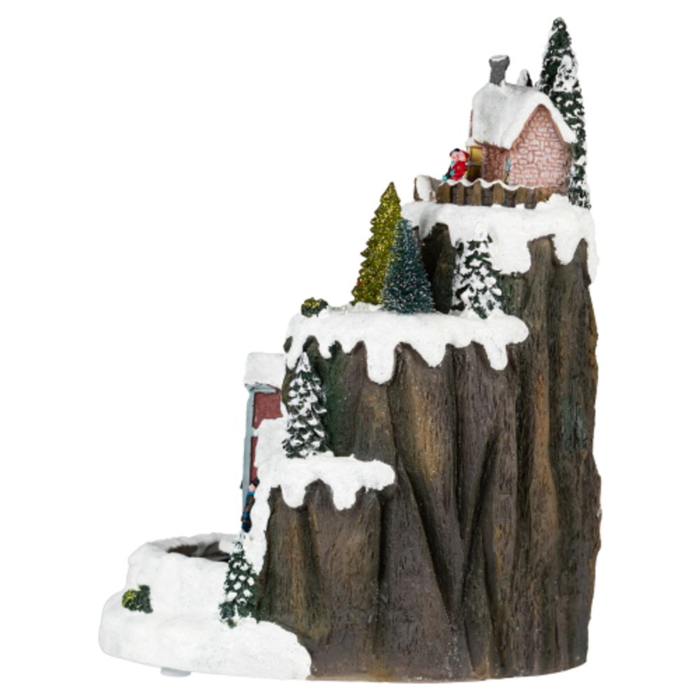 Светодиодная новогодняя фигура ЭРА EFIS-S07 композиция Рождество музыка теплый белый свет 3*АА 25*23*34 см