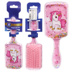 Расческа массажная детская «ФРАТТИ БУМ», единорожек Майло, форма прямоугольная, 20*6,5см (блистер Ультрамарин)