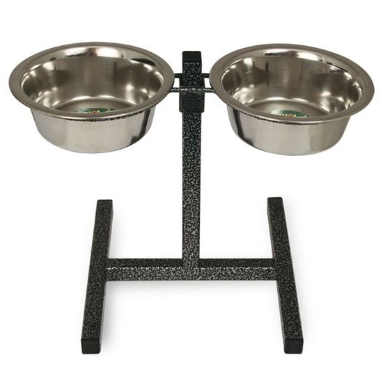 Triol двойная металлическая миска на стойке