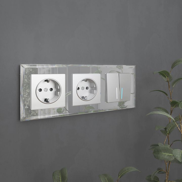 Рамка на 3 поста Werkel Diamant зеркальный W0031220 4690389158834