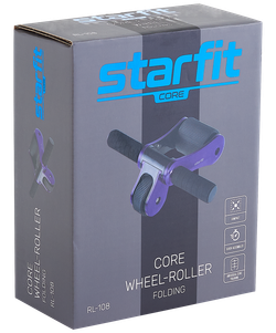 Ролик для пресса складной RL-108, черный/фиолетовый