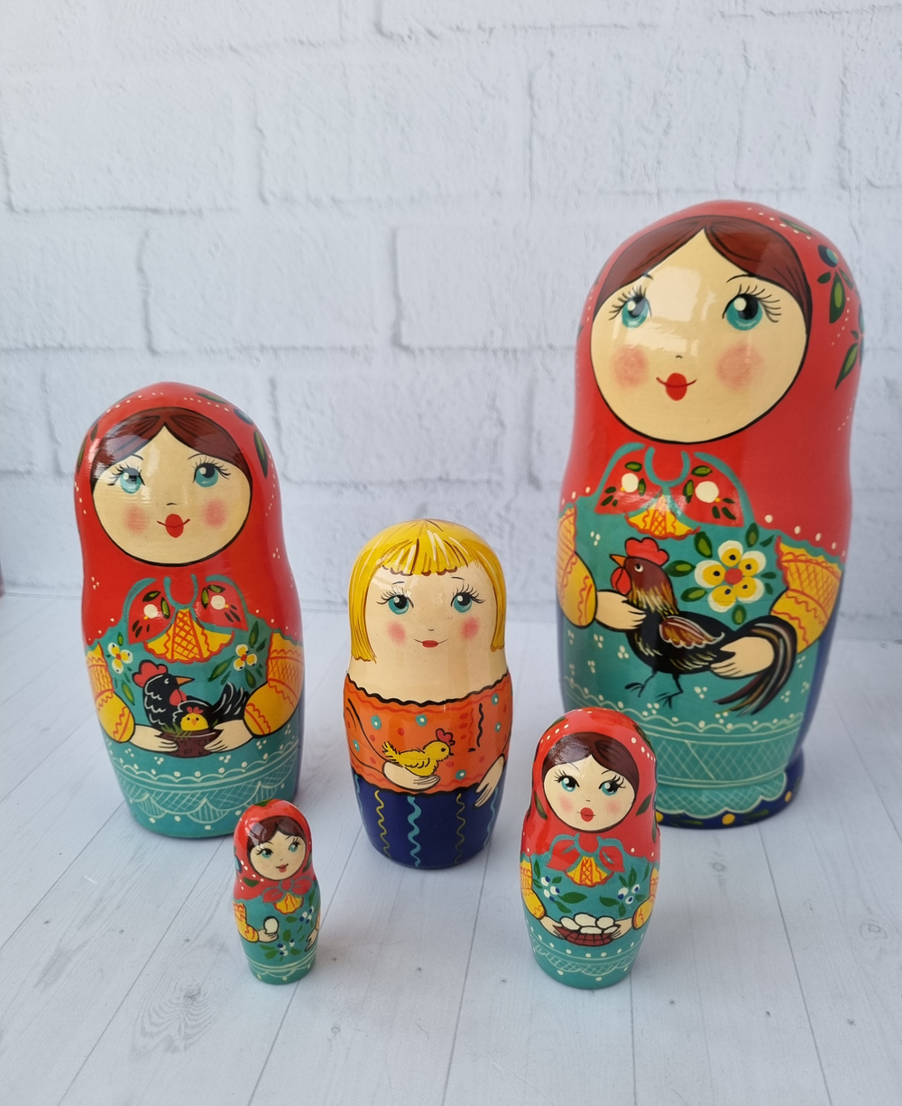Матрешка "с курочкой" традиция 5мест