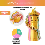 Пластик Eryone Silk PLA Tri-Color 1.75mm, 1KG Jewel Green & Orange Red & Gold