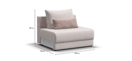 Ричмонд Модуль спальное место Вельвет Корд бежевый