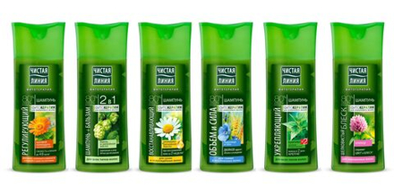 Шампунь "Чистая линия" 400мл В АССОРТ/12