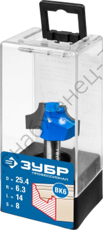 ЗУБР 25.4x14мм, радиус 6.3мм, фреза пазовая фасонная №1