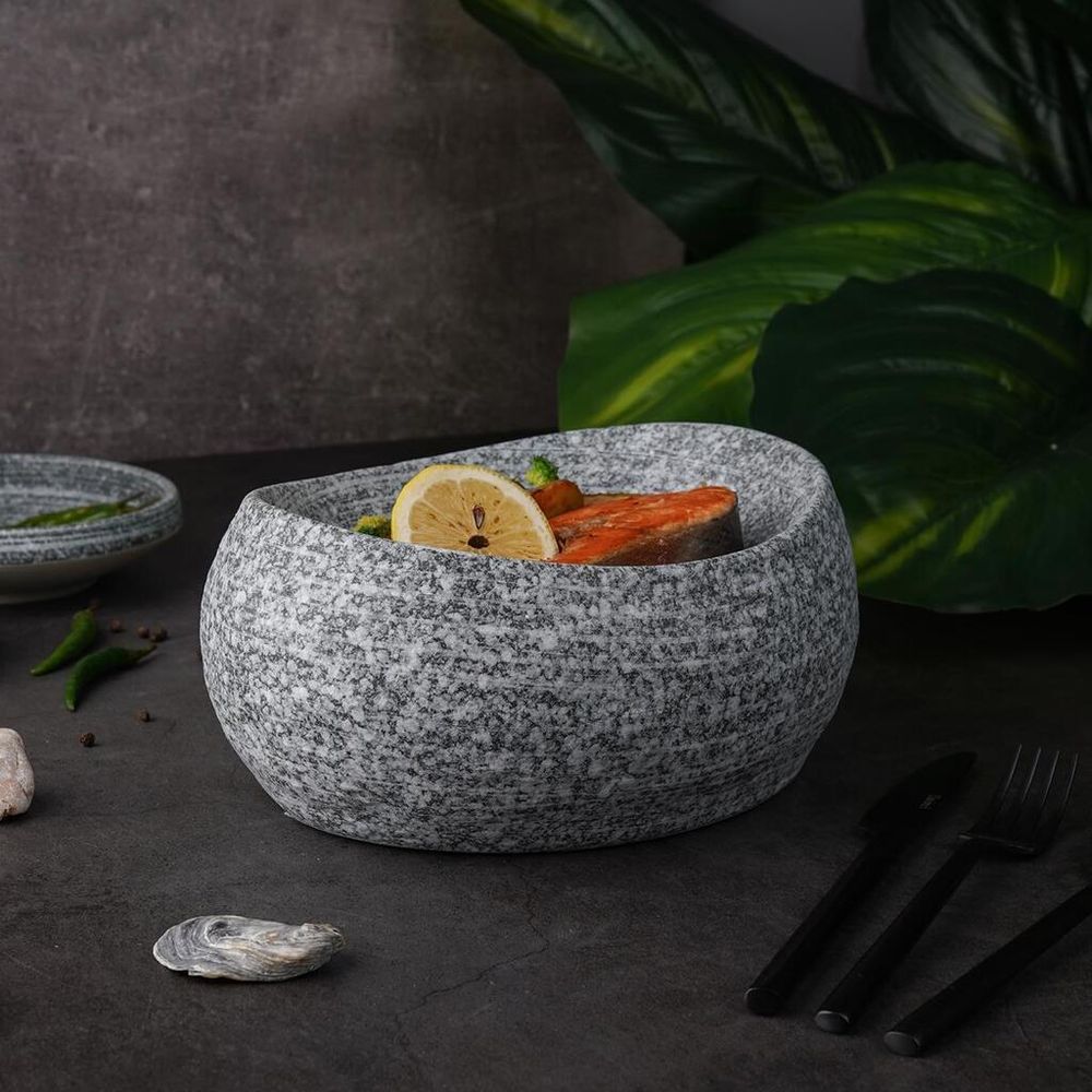 Салатник 190 мл 23*18,5 см h10 см Stone Untouched Taiga P.L. Proff Cuisine [1]