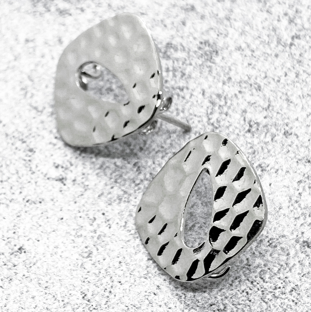 Швензы-гвоздики, цвет серебро, 20*20 мм, цена за пару