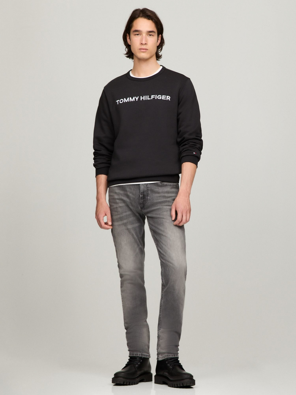Свитшот Tommy Hilfiger Tommy Embroidered Hilfiger Icon Black