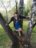 Юбка Лак Синяя