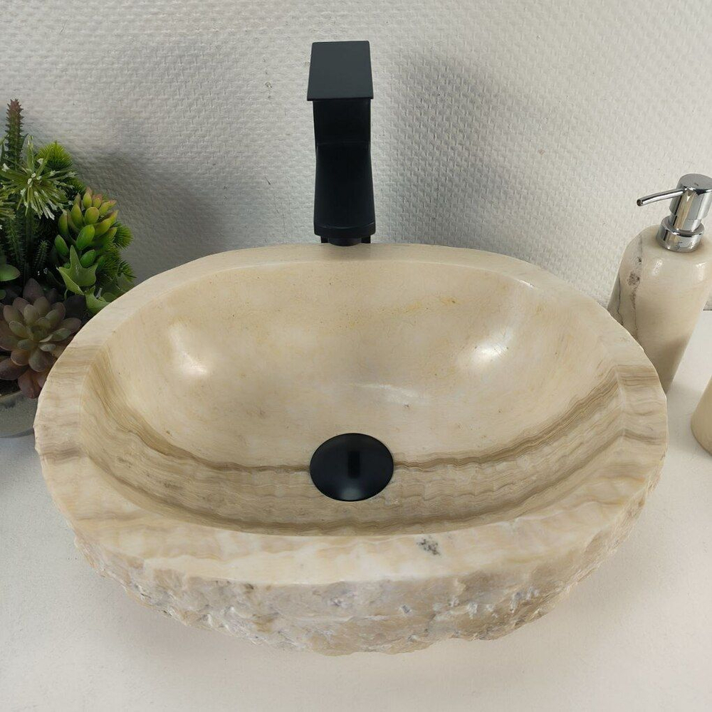 Каменная раковина из оникса Erozy White EO-04247 (41*32*15) 0212 из натурального камня