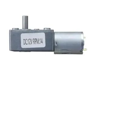 Мотор с редуктором JGY-370 червячная передача 12В 14 об/мин