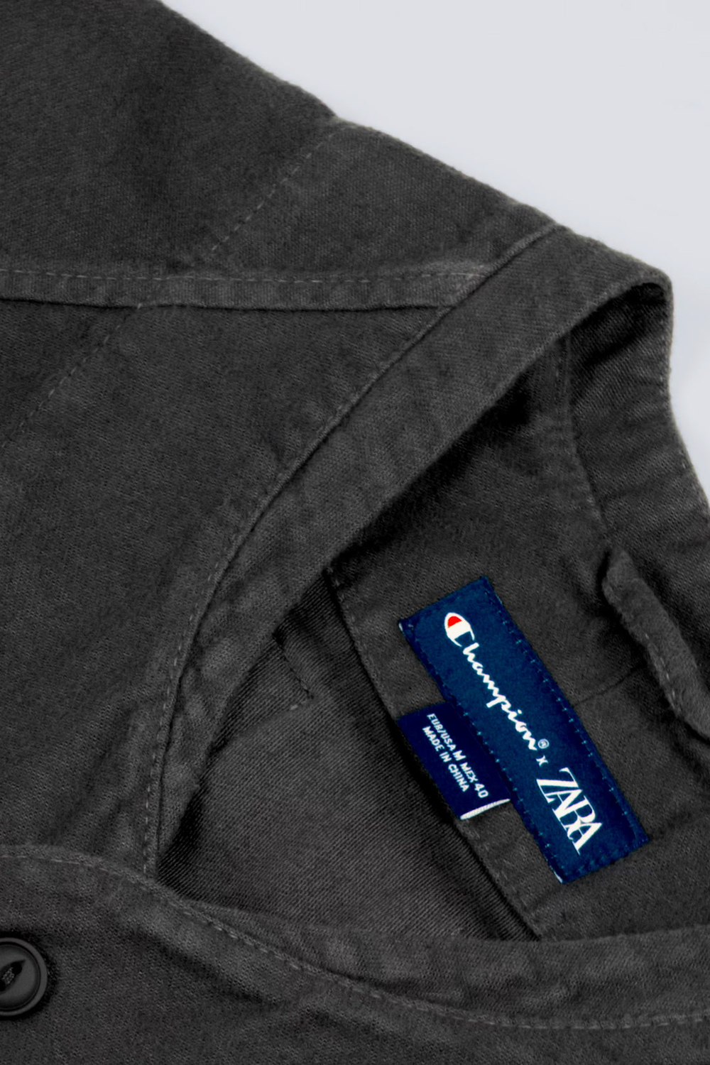 ZARA Х CHAMPION ® РУБАШКА СВОБОДНОГО КРОЯ, СЕРЫЙ