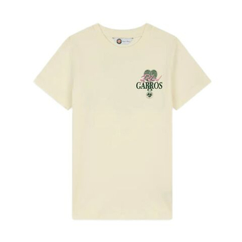 Футболка для мальчика теннисная Roland Garros Rackets - ecru