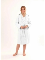 Халат детский махровый "Элит" с капюшоном, цвет: 024-Белый