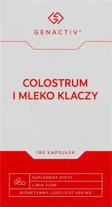 Диетическая добавка Genactiv Колострум и кобылье молоко, 180 капсул