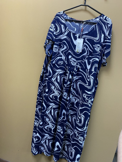 Платье свободного кроя из хлопка тонкое, размер 56