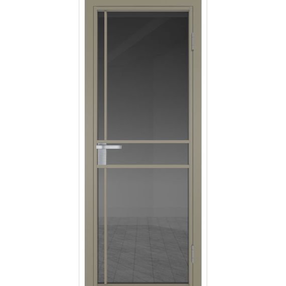 Межкомнатная дверь алюминиевая Profil Doors 9AG никель матовый остеклённая