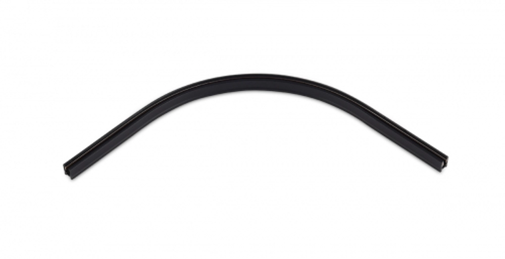 Круглый угол-соединитель для накладного шинопровода Slim Line Mini,   D300*L100*H15 мм,  черный