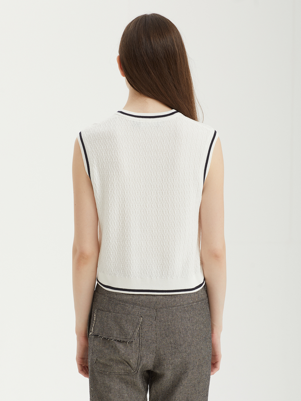 Женский Жилет Button-through Textured Knit