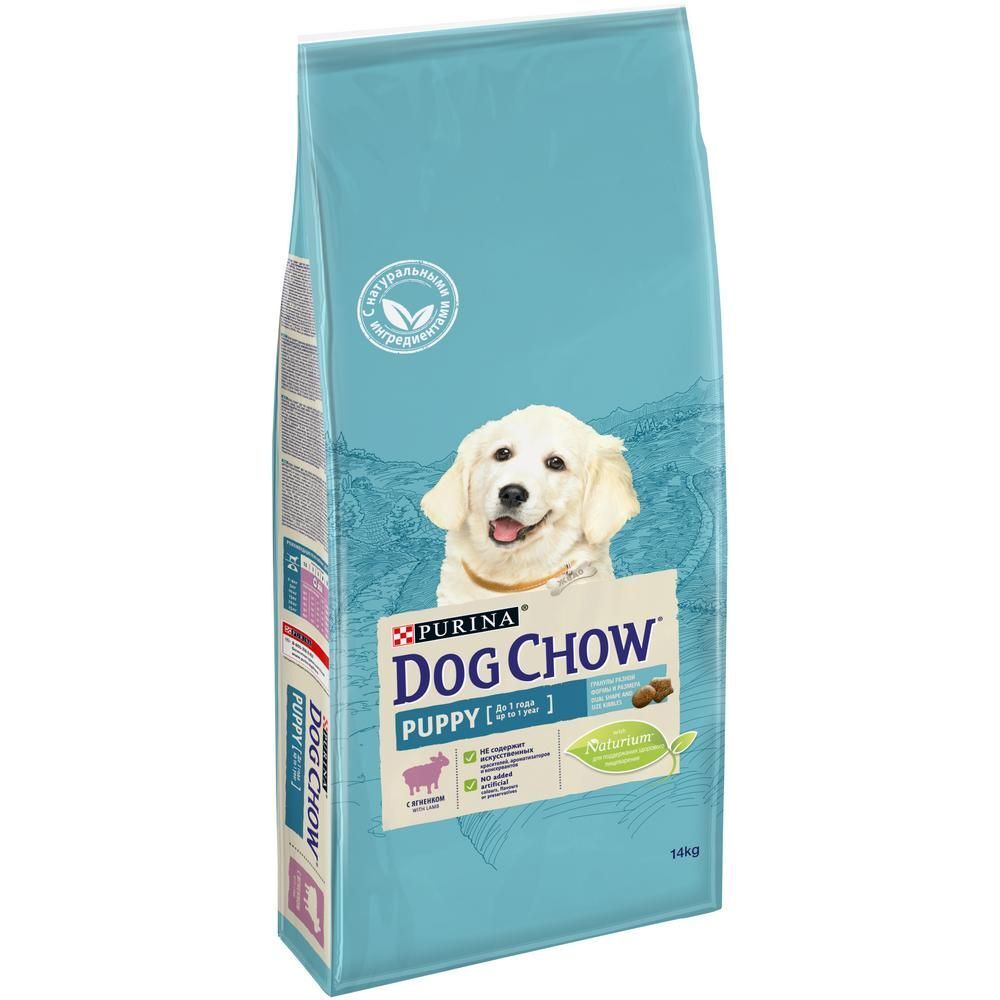 DOG CHOW 14кг корм для щенков с ягненком и рисом