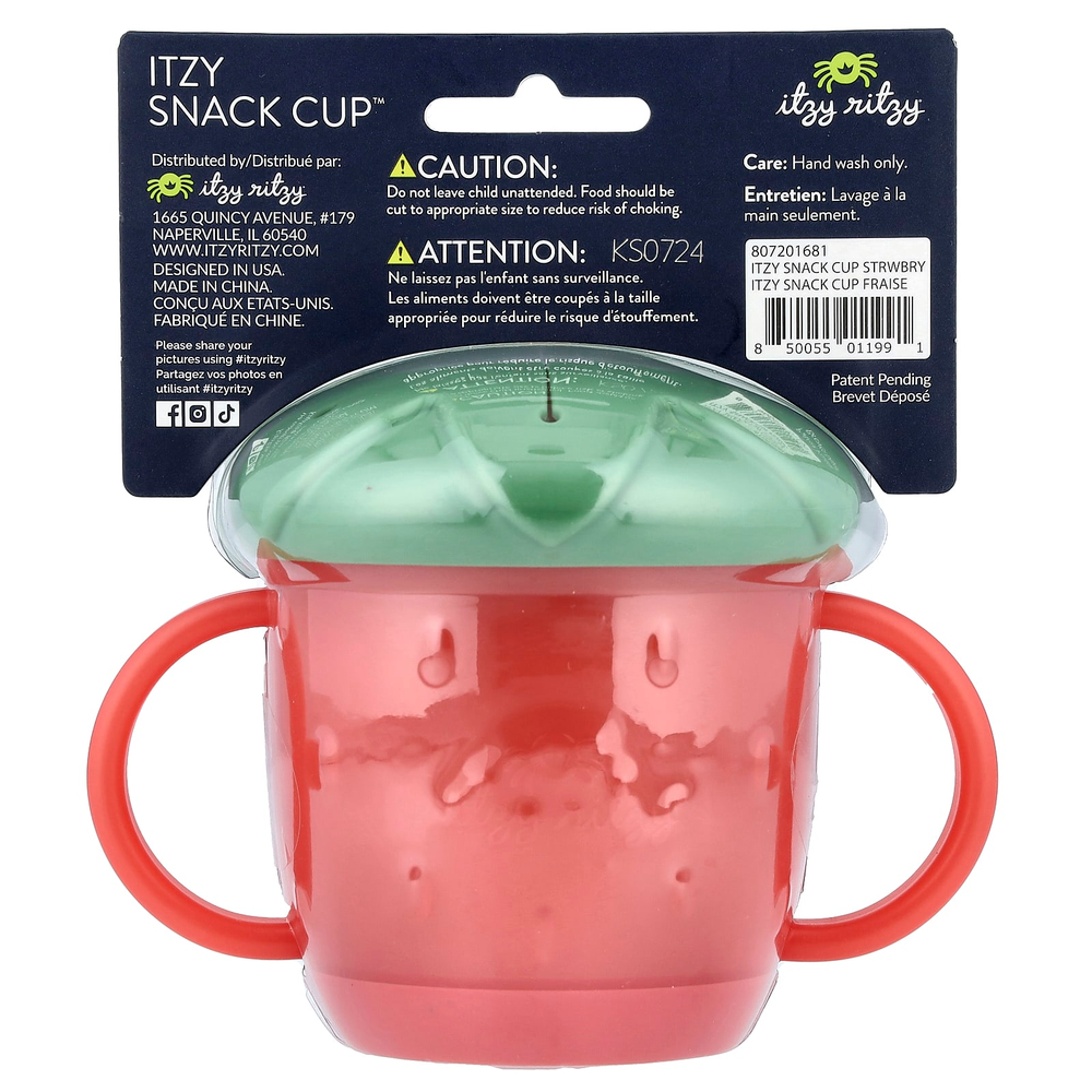 itzy ritzy, Itzy Snack Cup ™, для детей от 12 месяцев, со вкусом клубники, 1 стакан