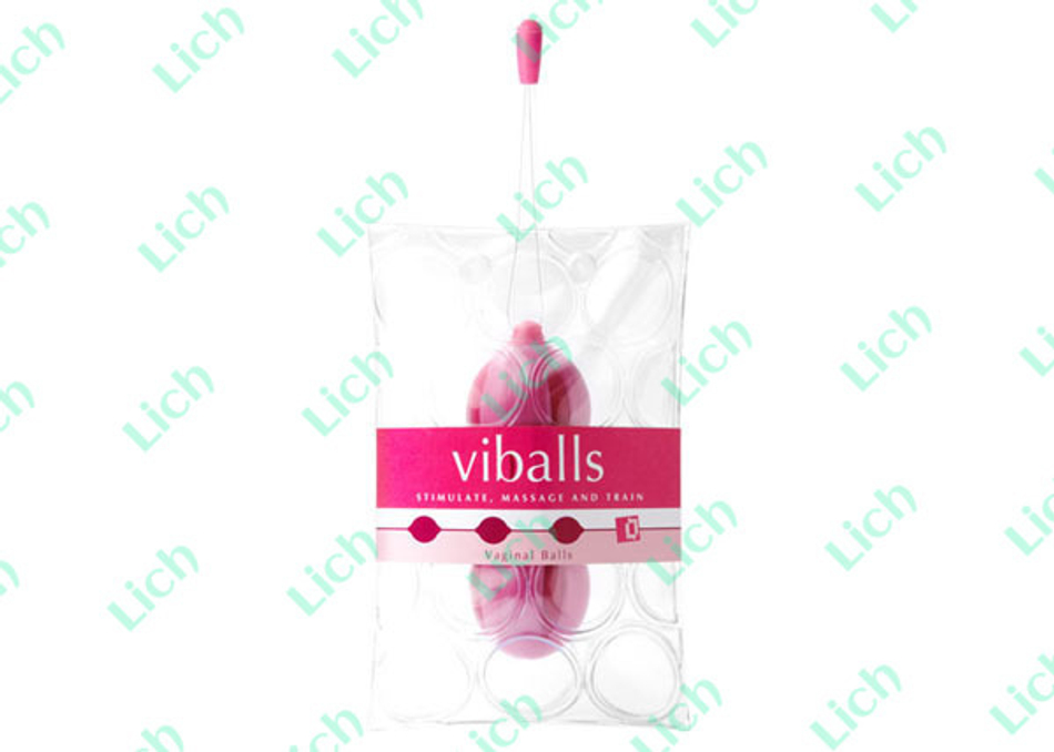 Розовые вагинальные шарики ViBalls, 3.7 см