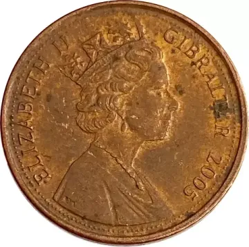 1 пенни 2005 Гибралтар