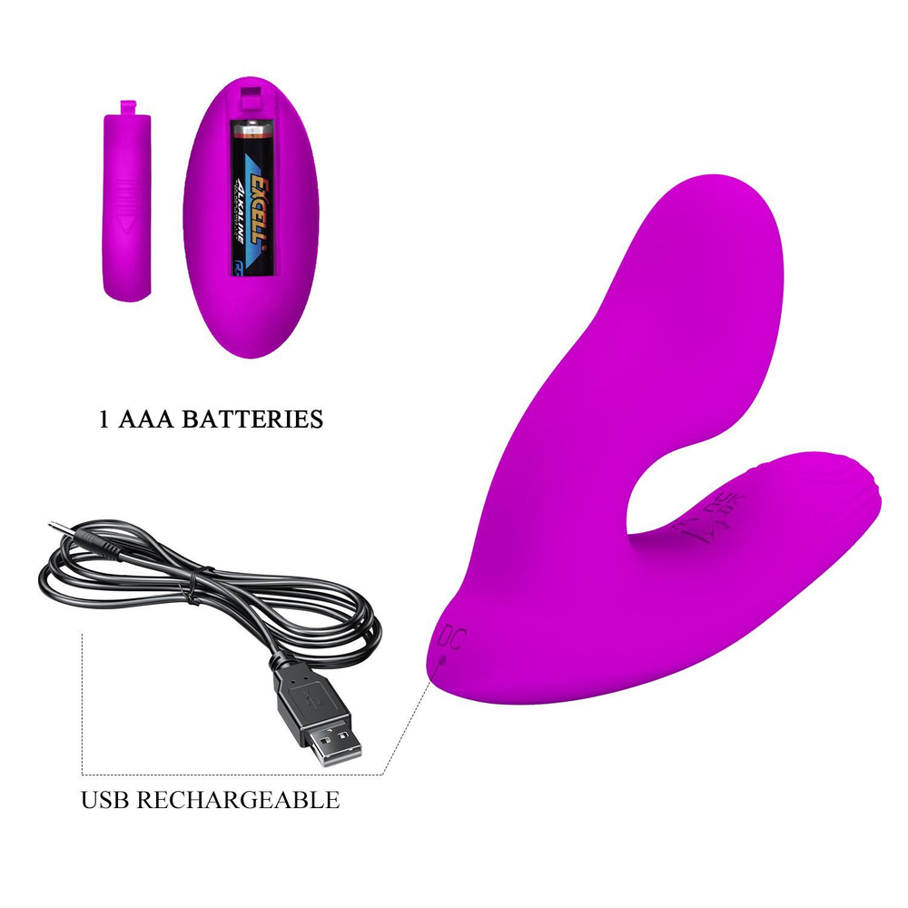 Лиловый вибростимулятор G-точки Melvin (Цвет: лиловый)