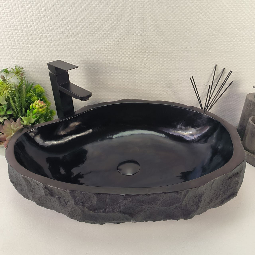 Раковина из андезита Erozy Black EA-64852 60*41*16 0039