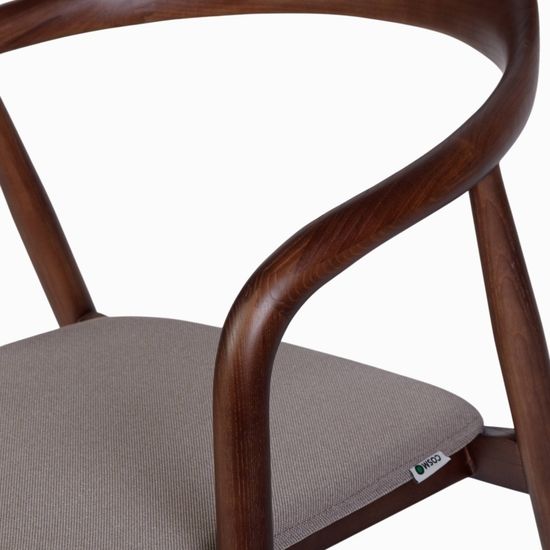 Стул Canada деревянный цвет орех/серо-коричневый