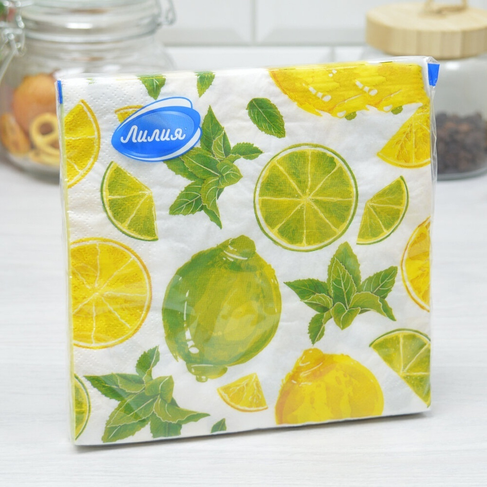 Салфетки 33*33см 20 листов 2-слойные "Мохито"