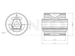 Сайлентблок передний переднего нижнего рычага UNIO RMP-20082