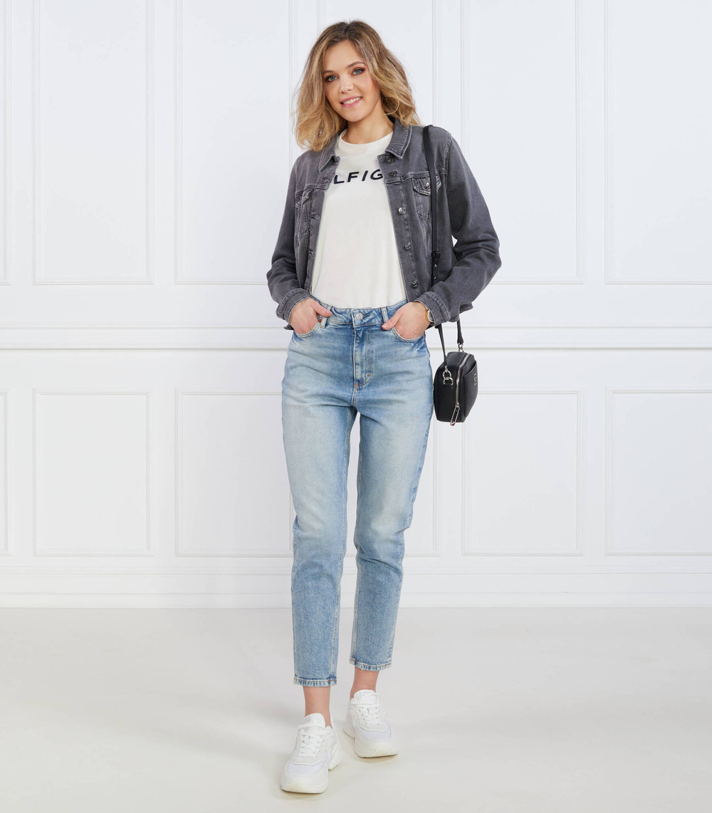 Футболка REG HILFIGER VARSITY EMB C-NK SS Tommy Hilfiger - экрю(WW0WW37864)