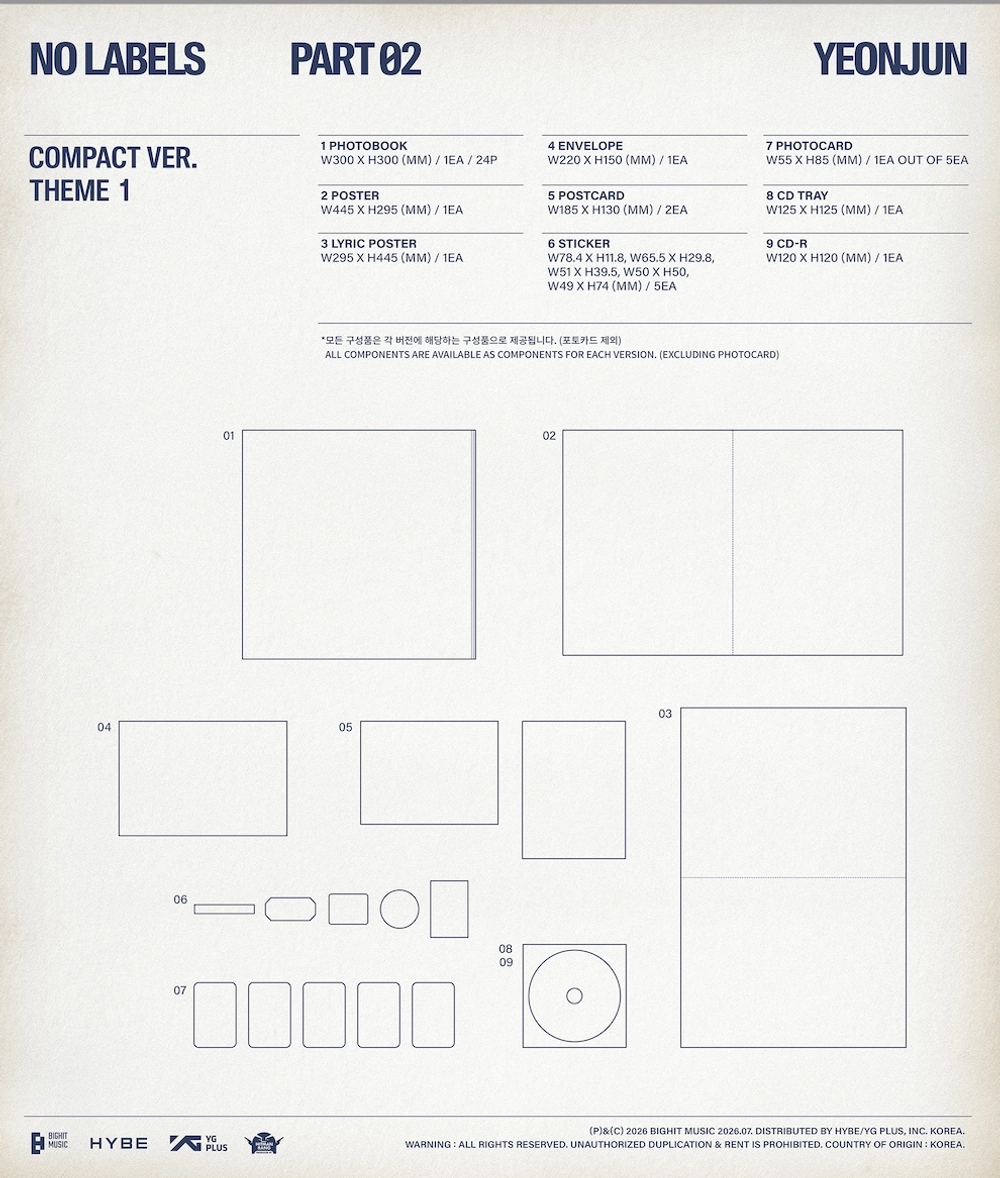 Альбом YEONJUN - NO LABELS: PART 02 (Compact Ver)