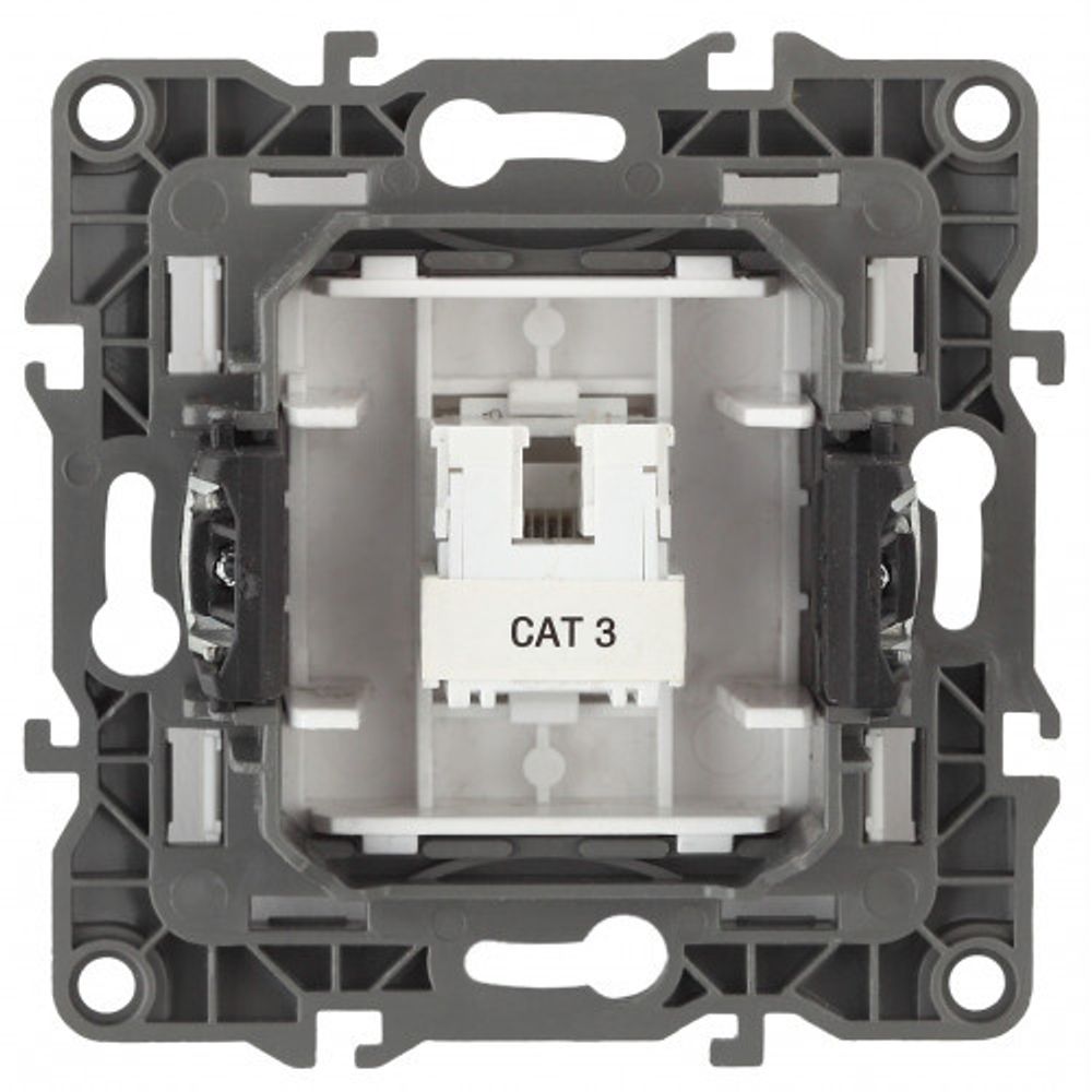 12-3105-04 ЭРА Розетка телефонная RJ11, IP20, Эра12, шампань
