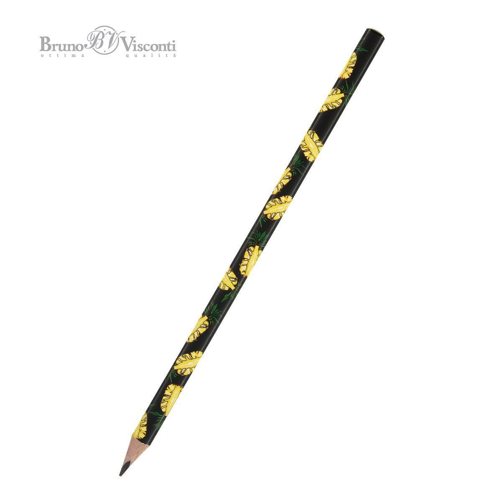 Карандаш ч/г НВ "HappyGraphix. Fresh & fruity. Ананас" (Bruno Visconti)