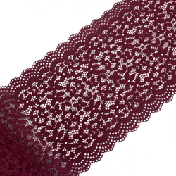 Кружево эластичное темно-бордовое 17 см